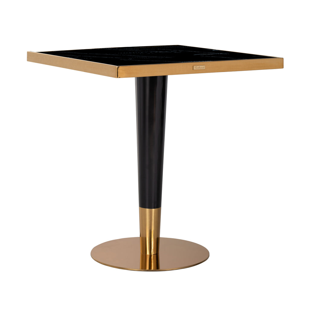 Table bistro Can Roca black/gold 70x70