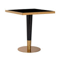 Table bistro Can Roca black/gold 70x70