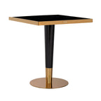 Table bistro Can Roca black/gold 70x70