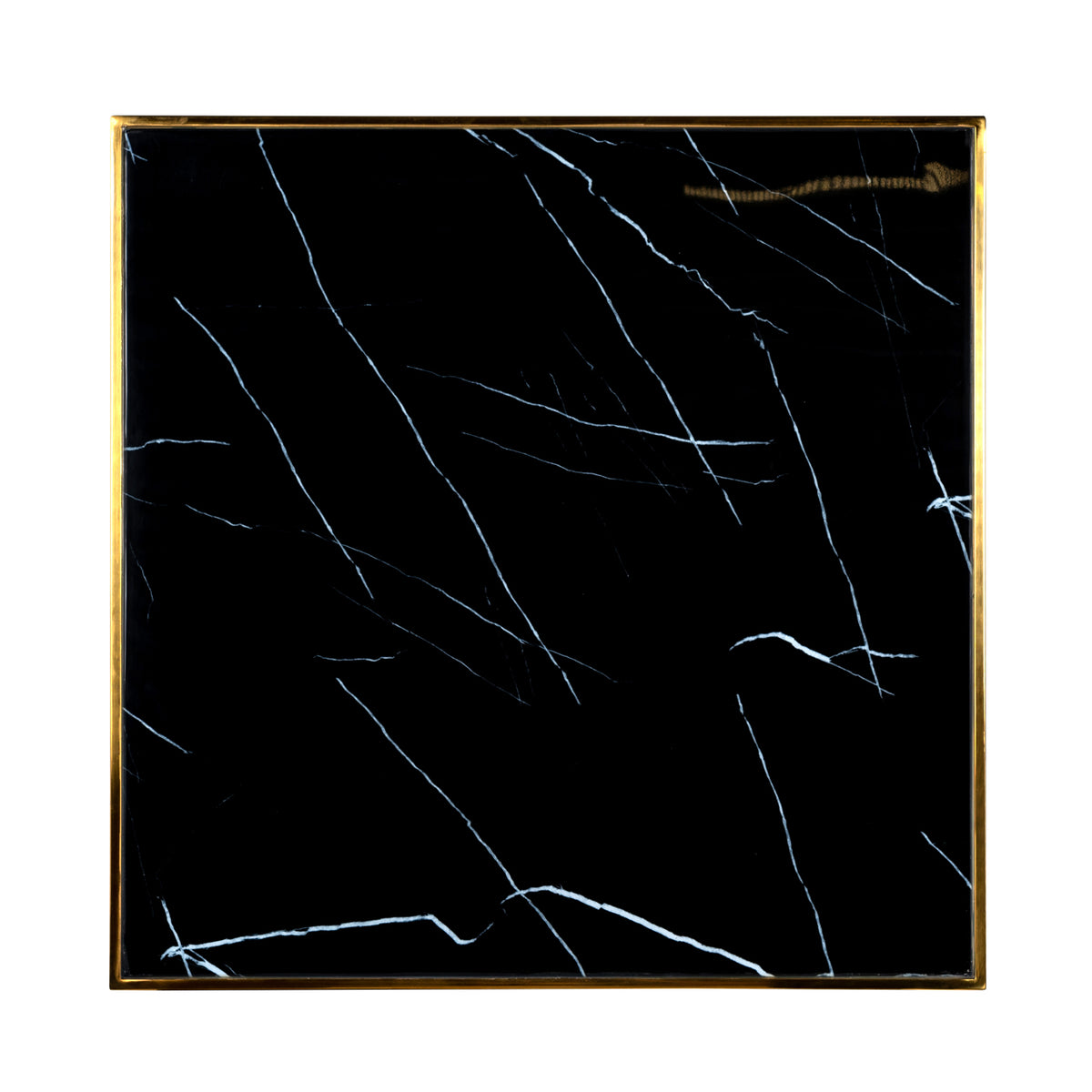 Table bistro Can Roca black/gold 70x70