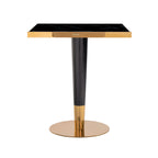 Table bistro Can Roca black/gold 70x70