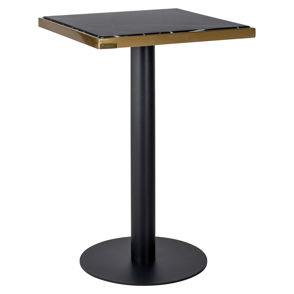 Table bistro Zenza black/gold 50x50