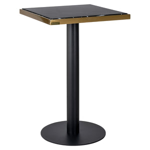 Table bistro Zenza black/gold 50x50