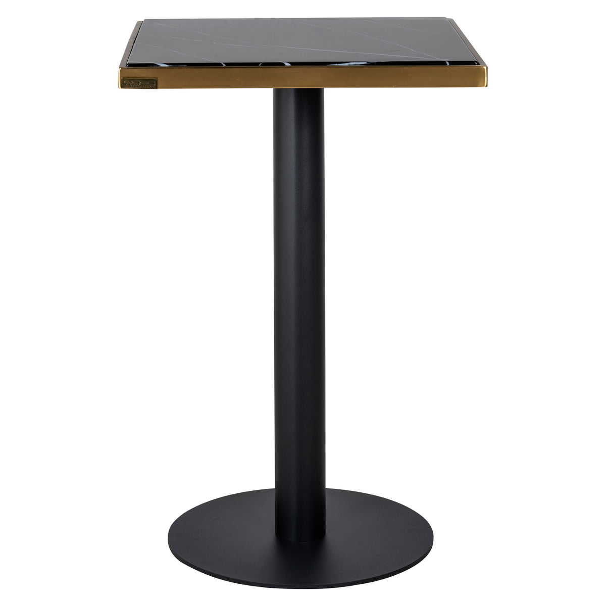Table bistro Zenza black/gold 50x50