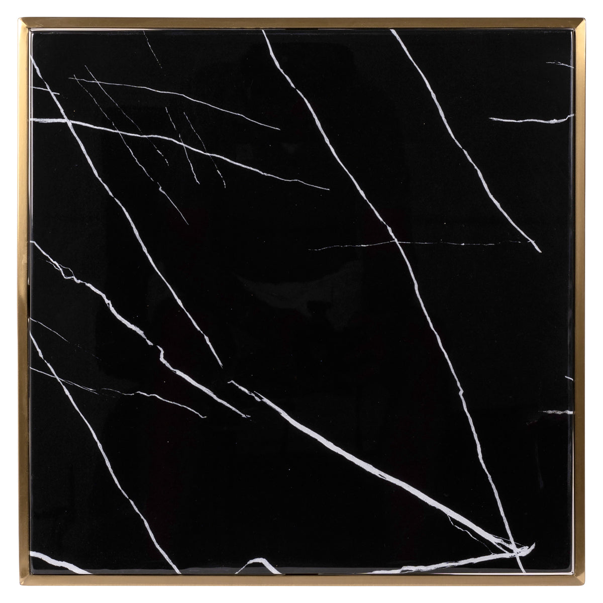 Table bistro Zenza black/gold 50x50
