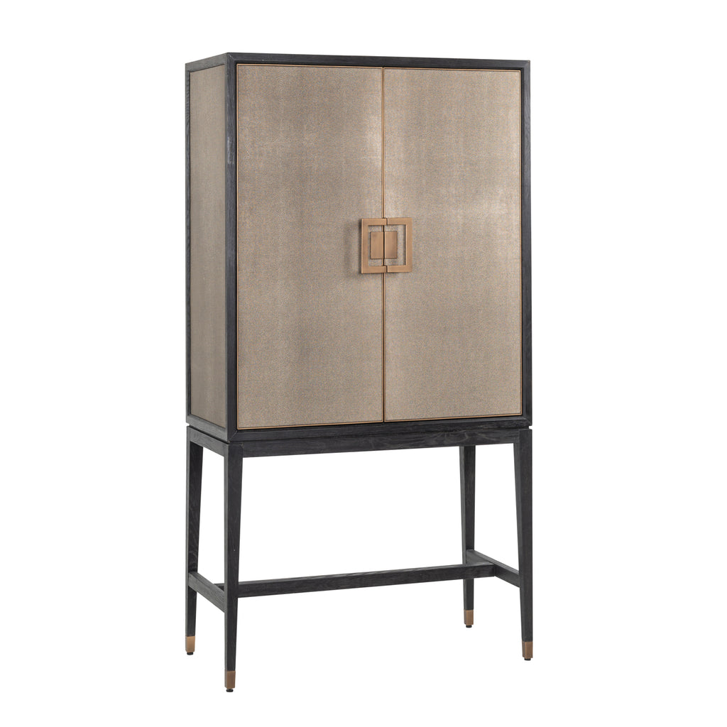 Armoire de rangement Bloomville brass shagreen