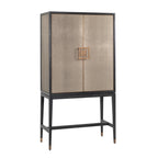 Armoire de rangement Bloomville brass shagreen