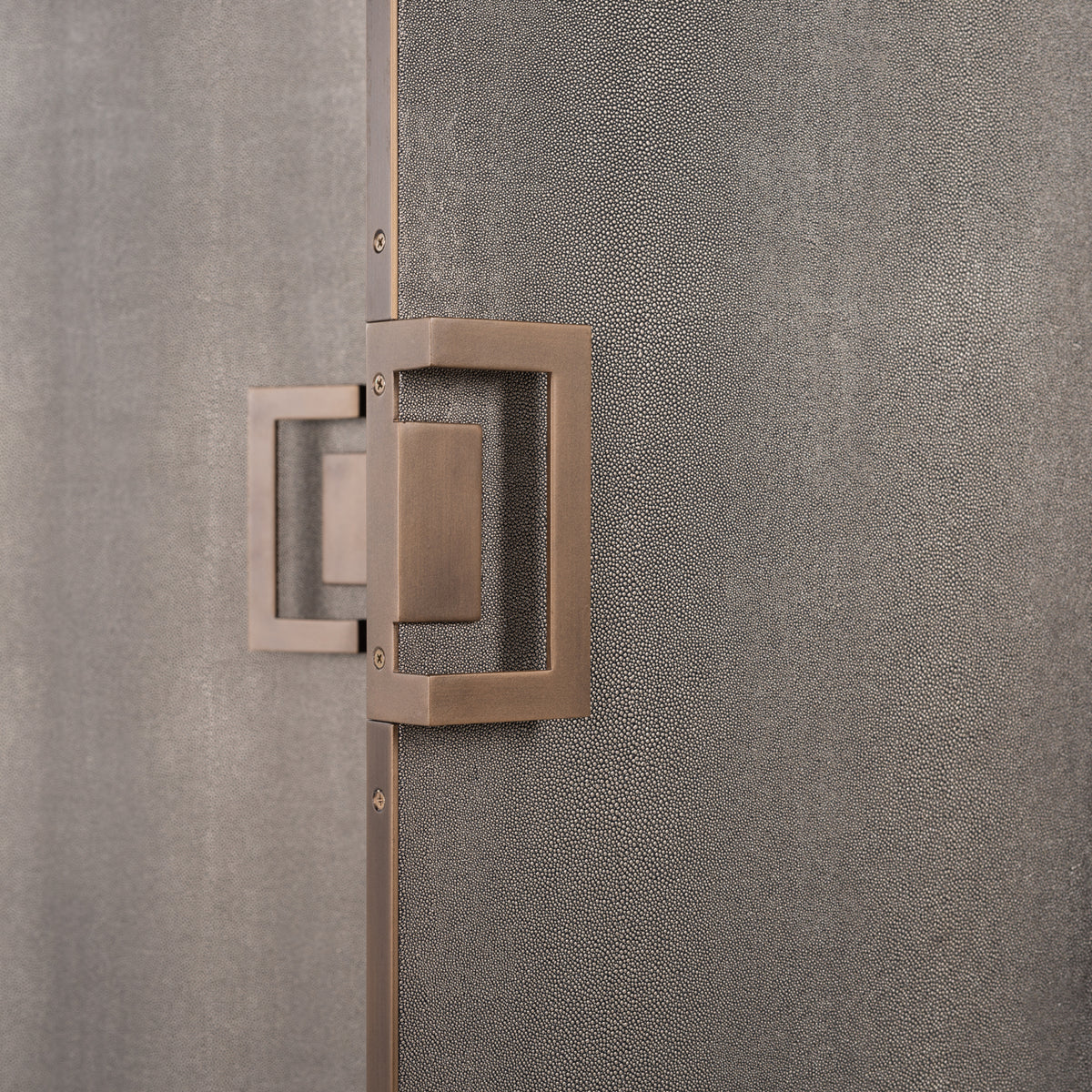 Armoire de rangement Bloomville brass shagreen