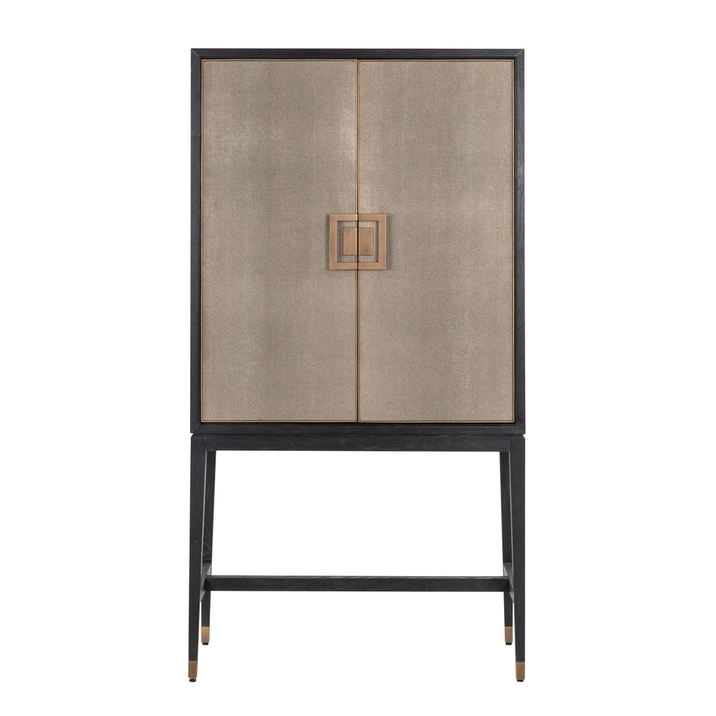Armoire de rangement Bloomville brass shagreen