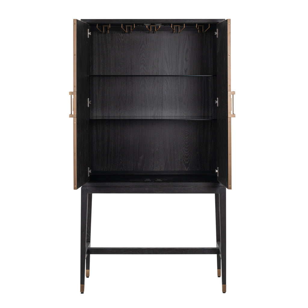 Armoire de rangement Bloomville brass shagreen