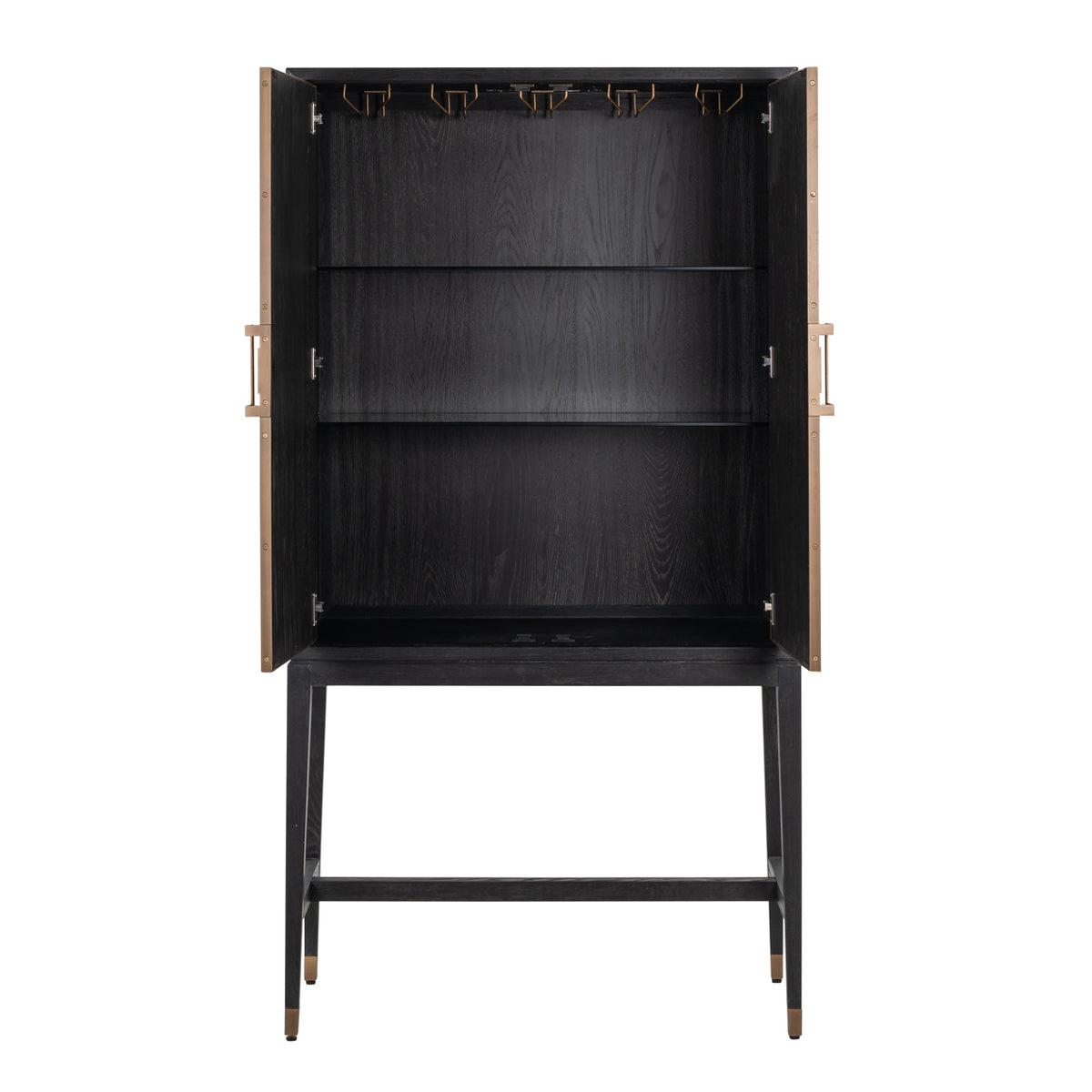 Armoire de rangement Bloomville brass shagreen