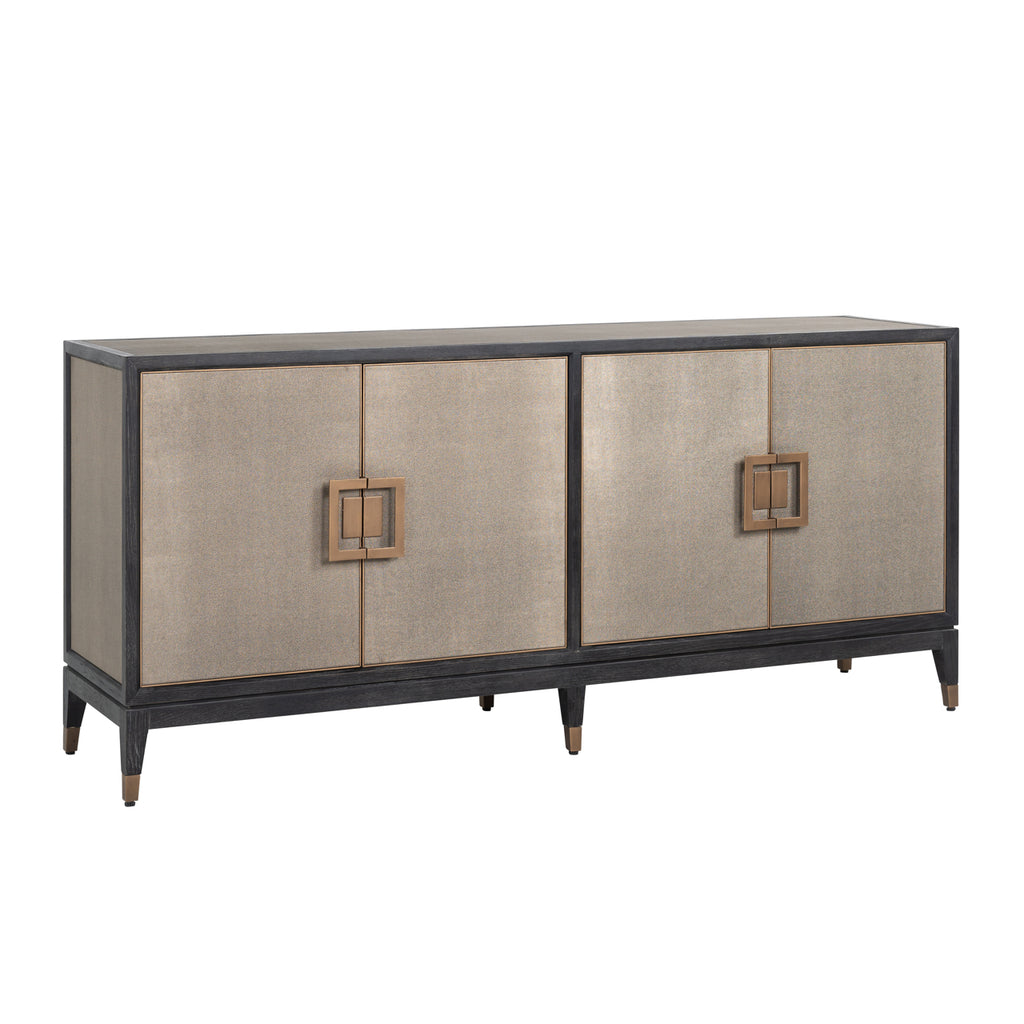 Buffet Bloomville brass shagreen