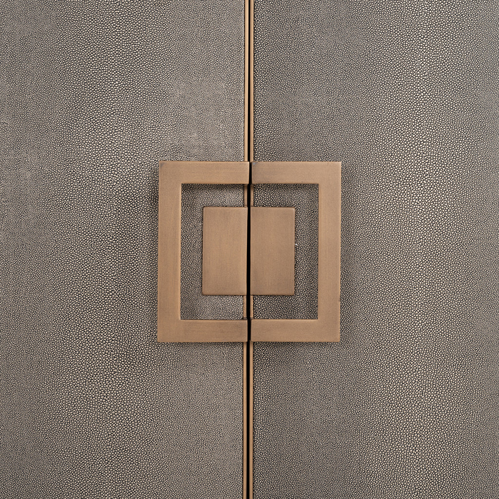 Buffet Bloomville brass shagreen