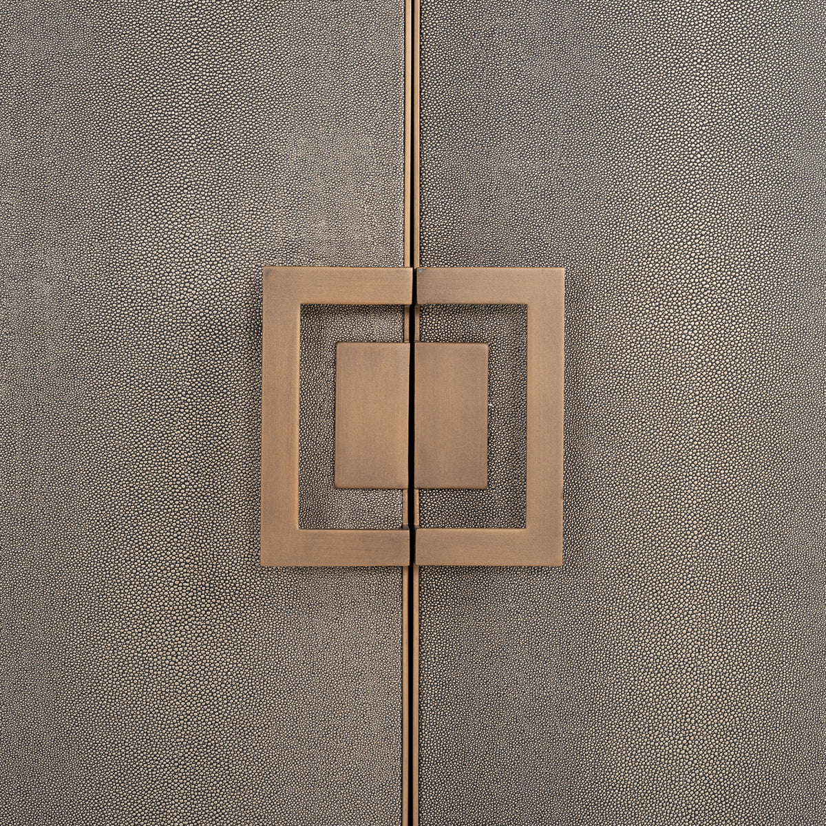Buffet Bloomville brass shagreen
