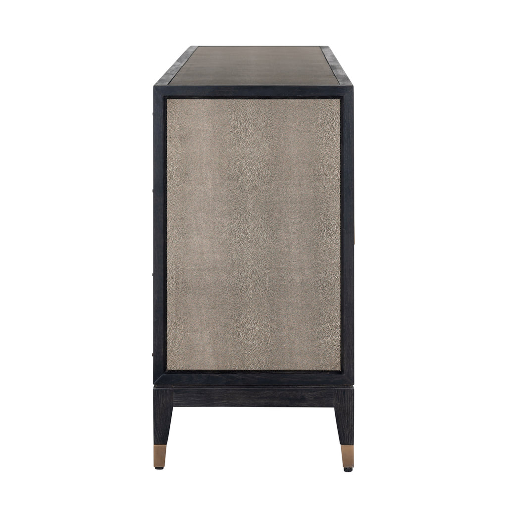 Buffet Bloomville brass shagreen
