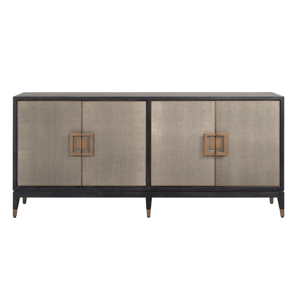 Buffet Bloomville brass shagreen