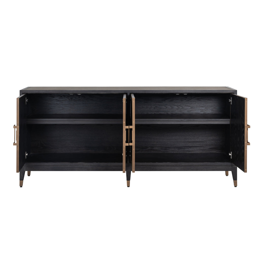 Buffet Bloomville brass shagreen