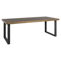 Table à manger Bloomville brass shagreen incl. glass top 230