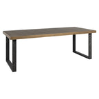 Table à manger Bloomville brass shagreen incl. glass top 230
