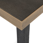 Table à manger Bloomville brass shagreen incl. glass top 230