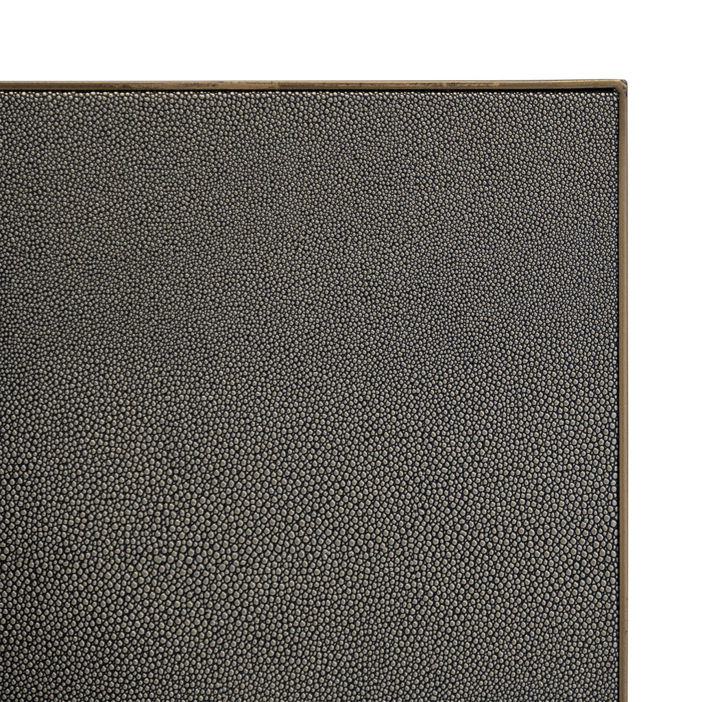 Table à manger Bloomville brass shagreen incl. glass top 230