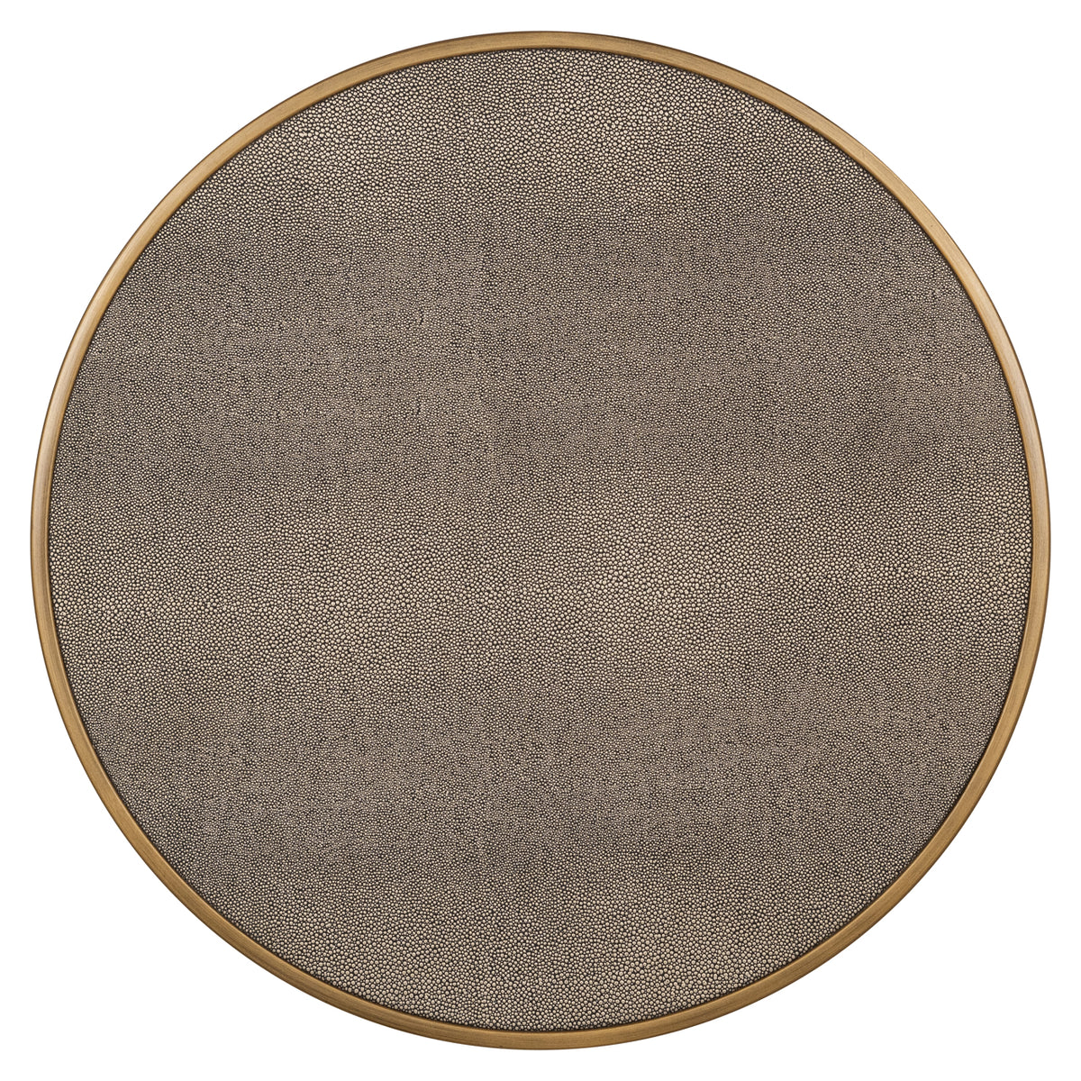 Table d'appoint Bloomville brass shagreen incl. glass (Set of 2)