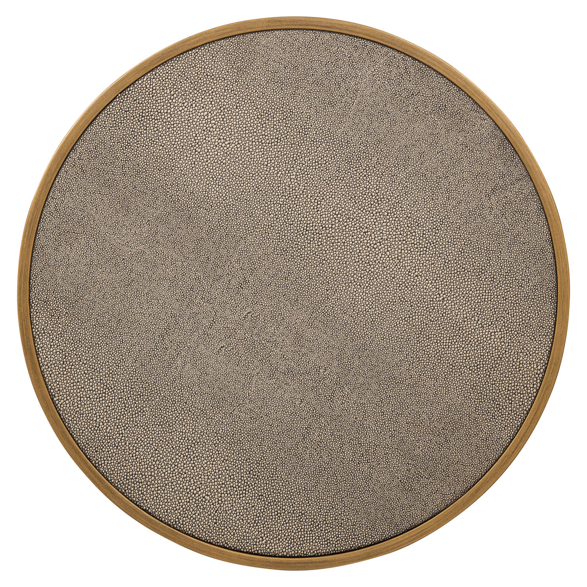 Table d'appoint Bloomville brass shagreen incl. glass (Set of 2)