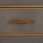 Table de chevet Bloomville brass shagreen incl. glass top