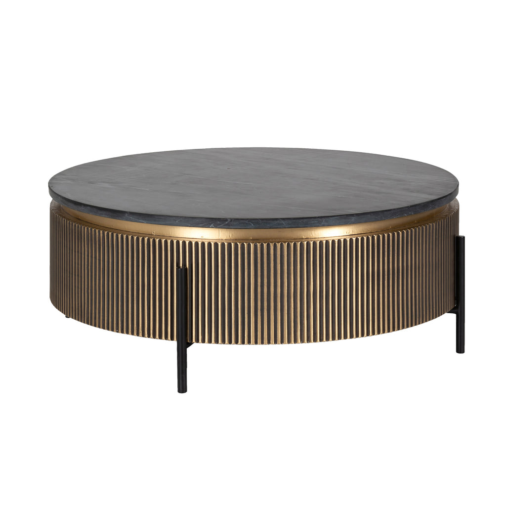 Table basse Ironville gold 90Ø