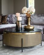 Table basse Ironville gold 90Ø