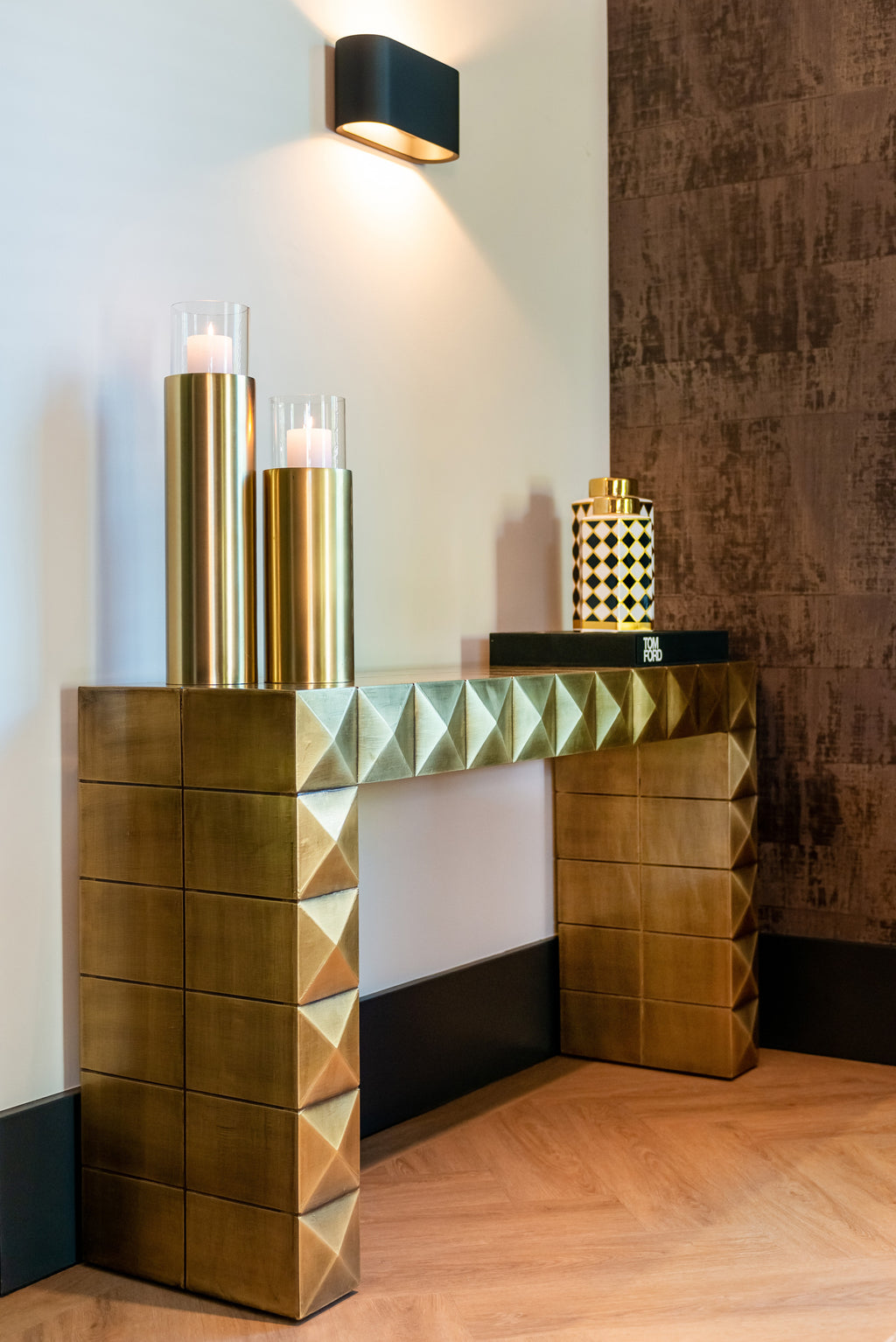 Console Collada brushed gold
