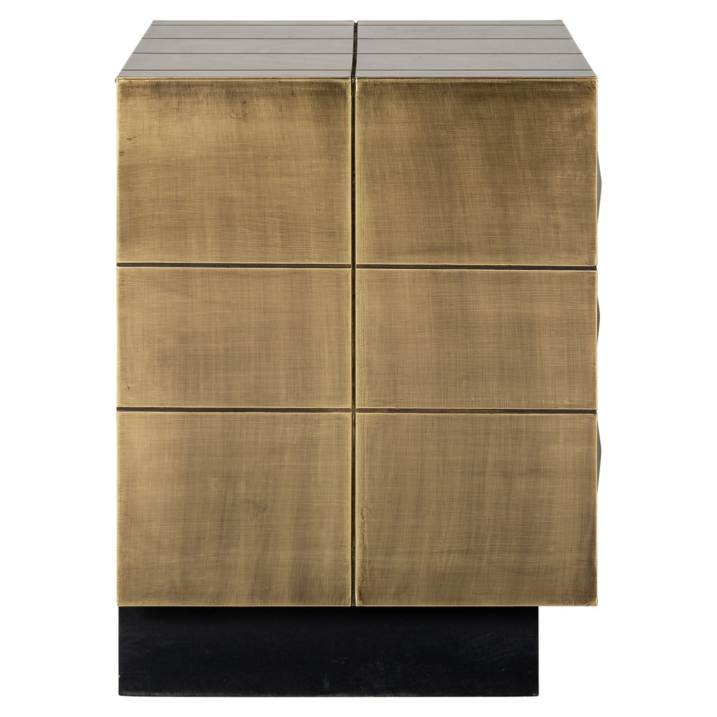Table de chevet Collada brushed gold