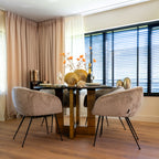 Table à manger Collada black/gold 130Ø
