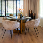 Table à manger Collada black/gold 130Ø