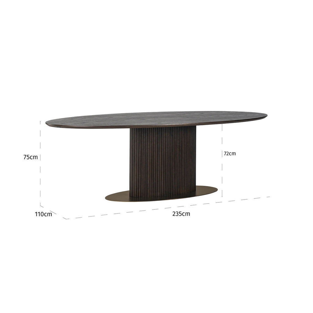 Table à manger Luxor brown oval 235