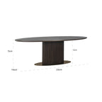 Table à manger Luxor brown oval 235