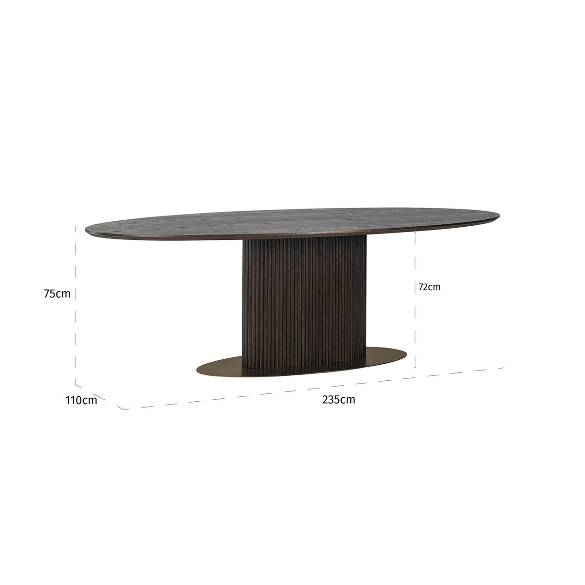 Table à manger Luxor brown oval 235