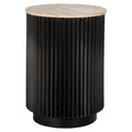 Table d'appoint Hampton dark brown 45Ø