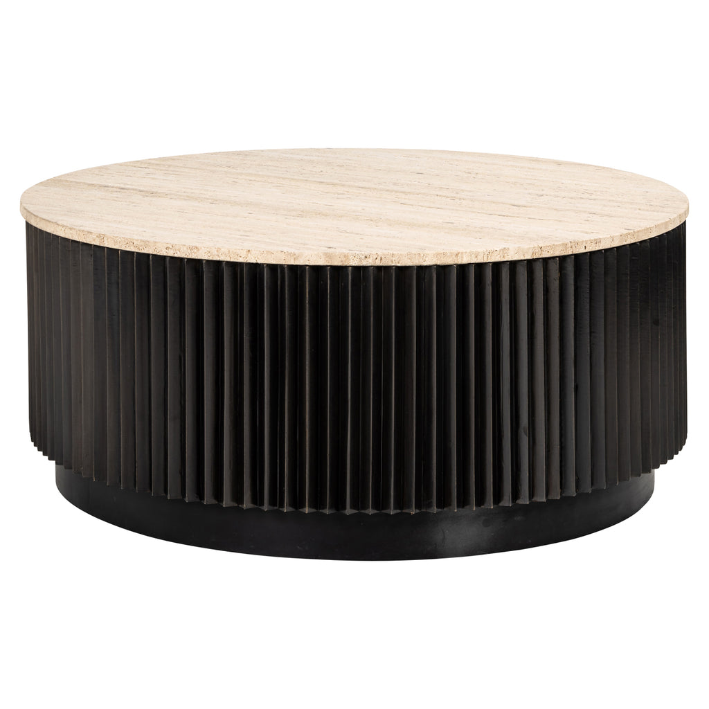 Table basse Hampton dark brown 90Ø