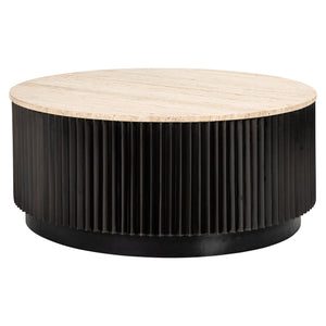 Table basse Hampton dark brown 90Ø