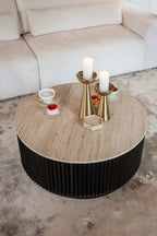Table basse Hampton dark brown 90Ø