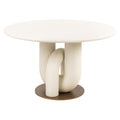 Table à manger Winslow white 135Ø