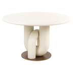 Table à manger Winslow white 135Ø