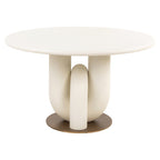 Table à manger Winslow white 135Ø
