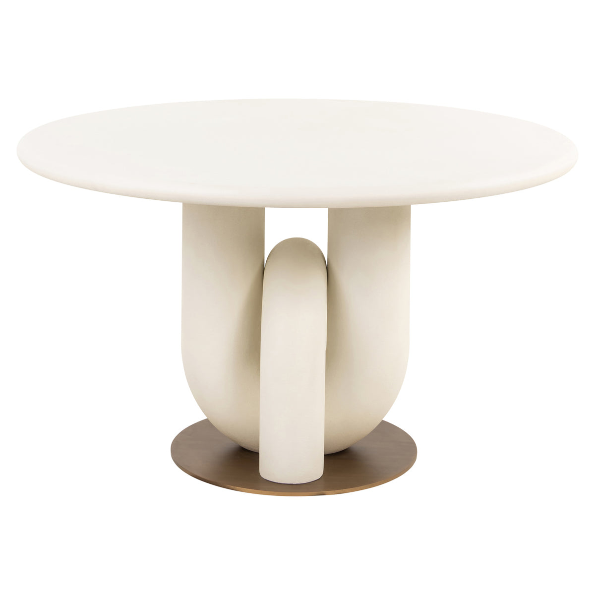 Table à manger Winslow white 135Ø