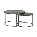 Table basse Tulum brushed gold (Set of 2)