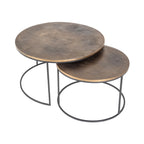 Table basse Tulum brushed gold (Set of 2)