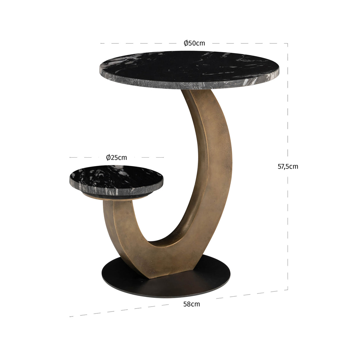 Table d'appoint Tibby black