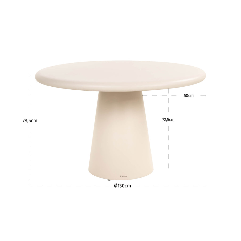 Table à manger extérieure Urban Bloom sandstone 130Ø