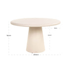 Table à manger extérieure Urban Bloom sandstone 130Ø